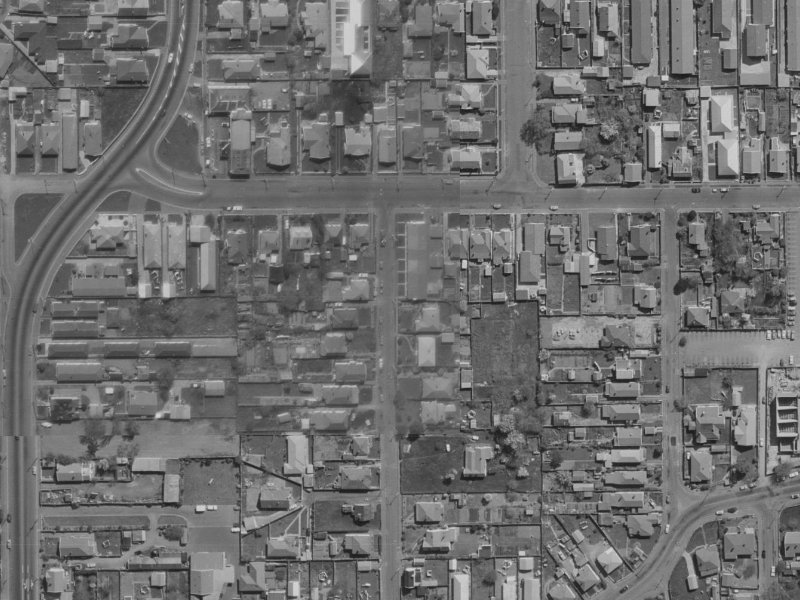 70 Perth Street from the air, 1970-1974