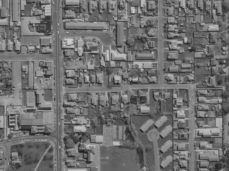 Ettrick Lane from the air, 1970-1974