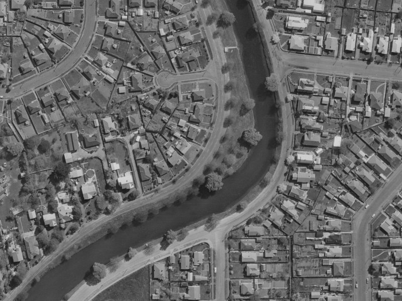 305 River Road from the air, 1970-1974
