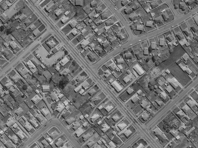 336 Breezes Road from the air, 1970-1974