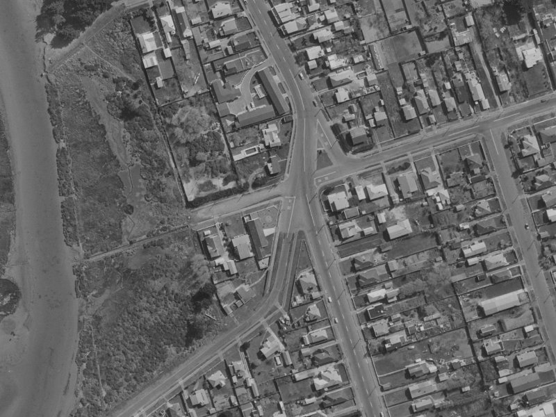 49-51 Jervois Street from the air, 1970-1974