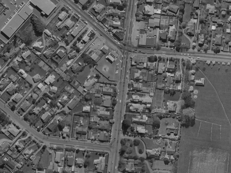 129 Clyde Road from the air, 1970-1974