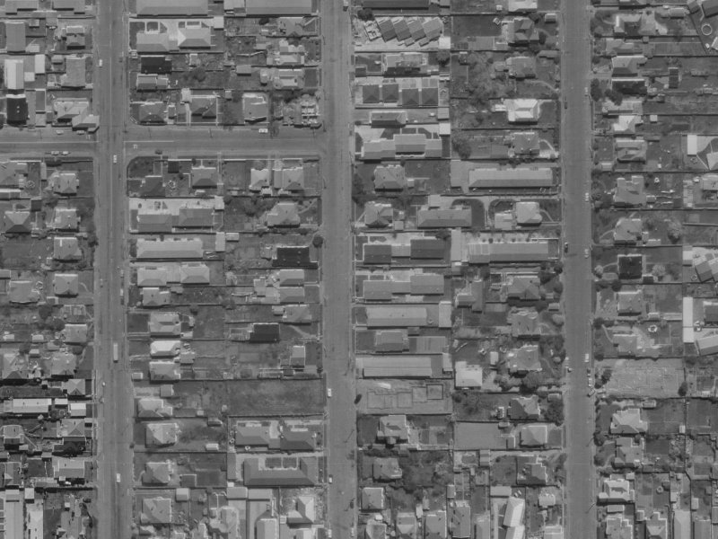 450 Barbadoes Street from the air, 1970-1974