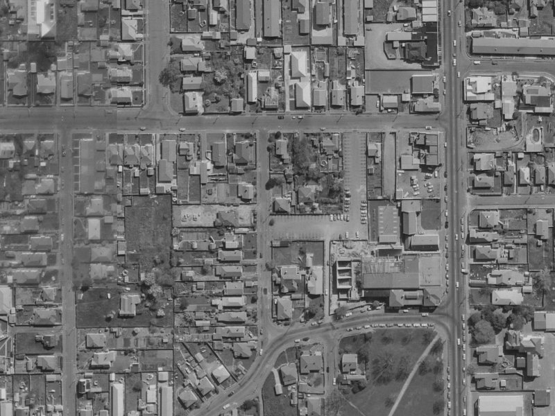19B Cumberland Street from the air, 1970-1974
