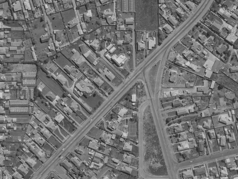 49 Wainoni Road from the air, 1970-1974