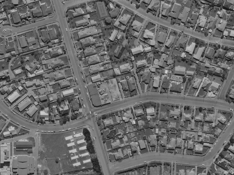 106 Creyke Road from the air, 1970-1974
