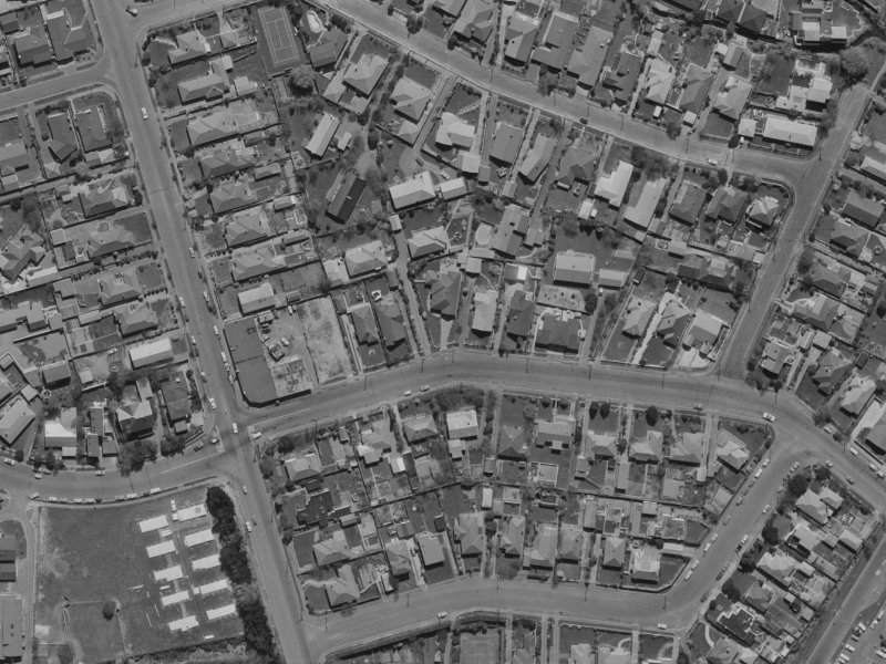 98 Creyke Road from the air, 1970-1974