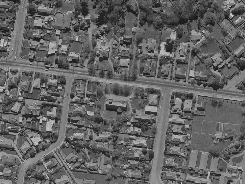 145 Fendalton Road from the air, 1970-1974