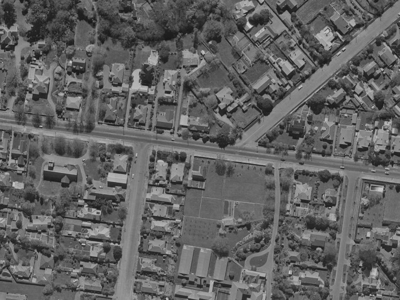 134 Fendalton Road from the air, 1970-1974