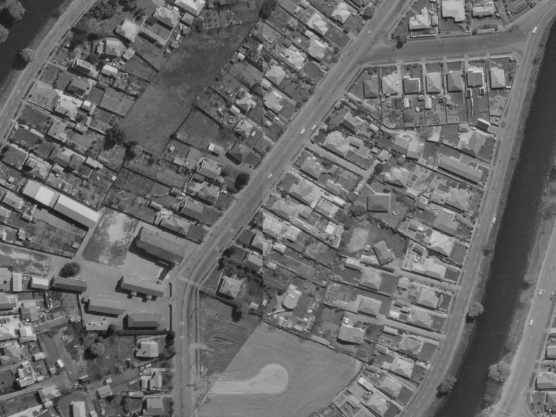 42A Gayhurst Road from the air, 1970-1974
