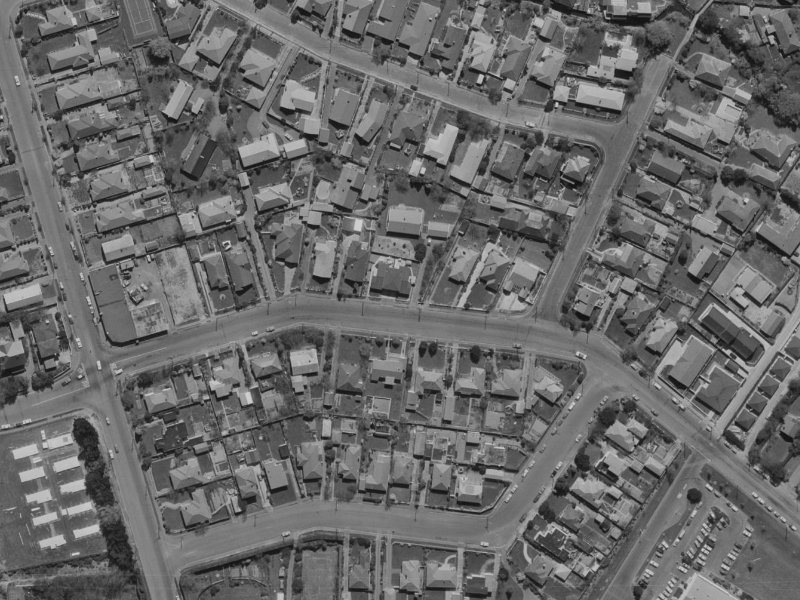 90 Creyke Road from the air, 1970-1974