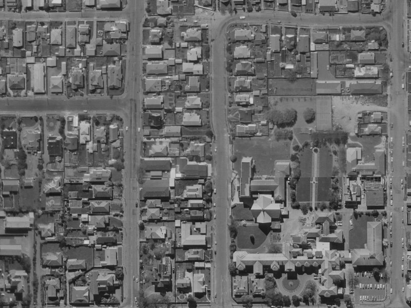 463 Durham Street North from the air, 1970-1974