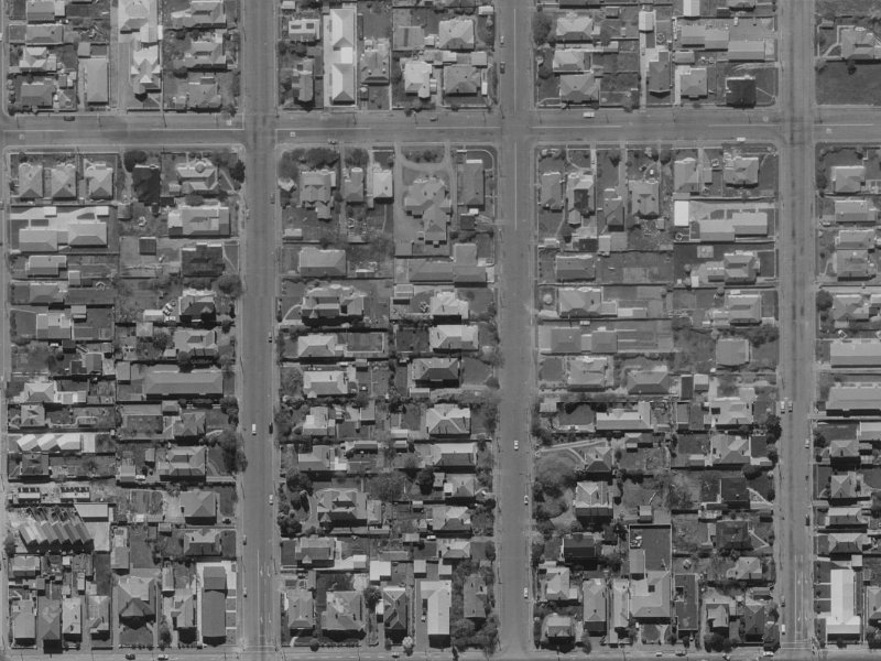 392 Manchester Street from the air, 1970-1974