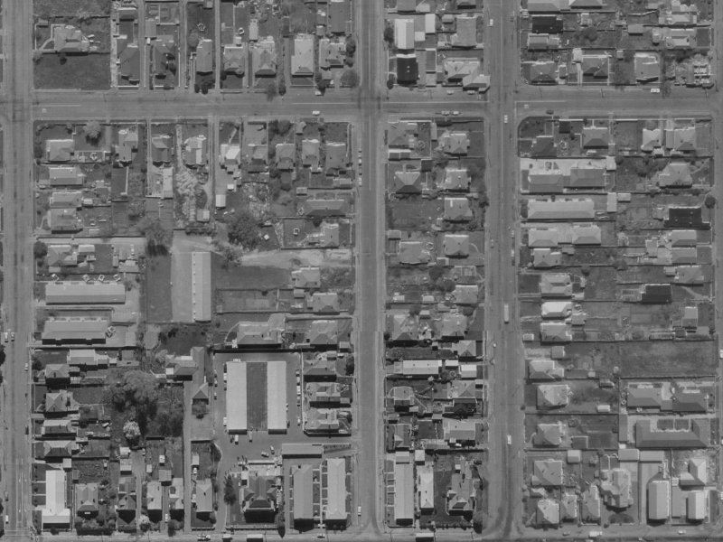 34 Packe Street from the air, 1970-1974
