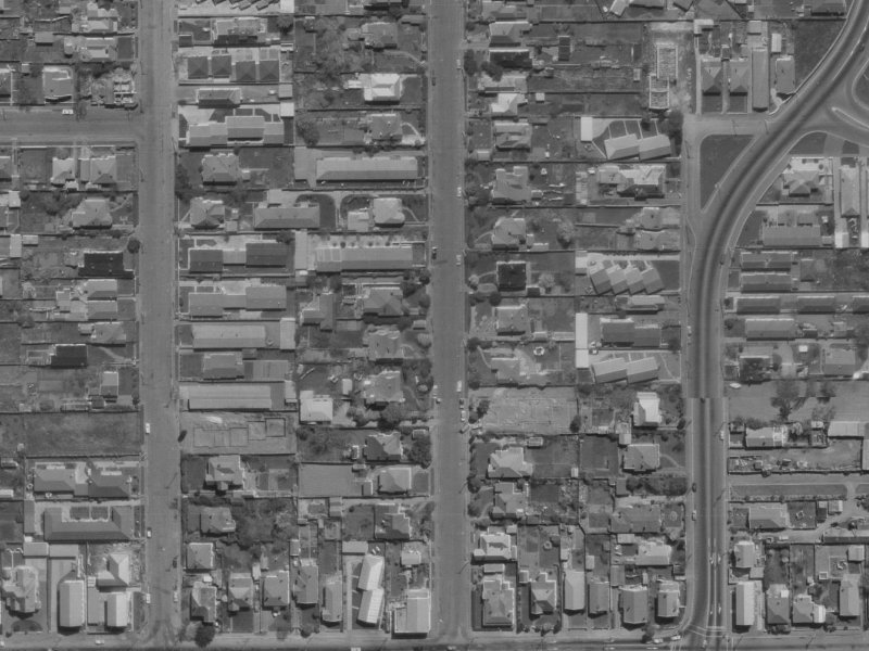 25 Champion Street from the air, 1970-1974