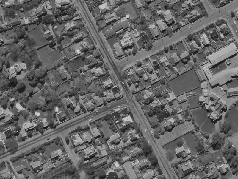 51 Holmwood Road from the air, 1970-1974