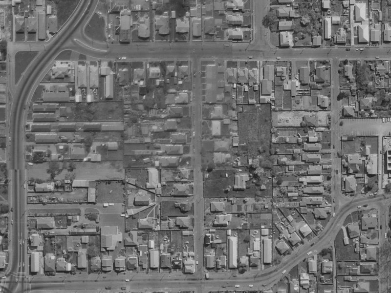 66 Perth Street from the air, 1970-1974