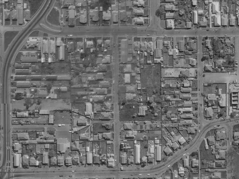 54 Perth Street from the air, 1970-1974