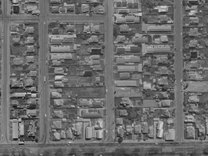 26-22 Geraldine Street from the air, 1970-1974