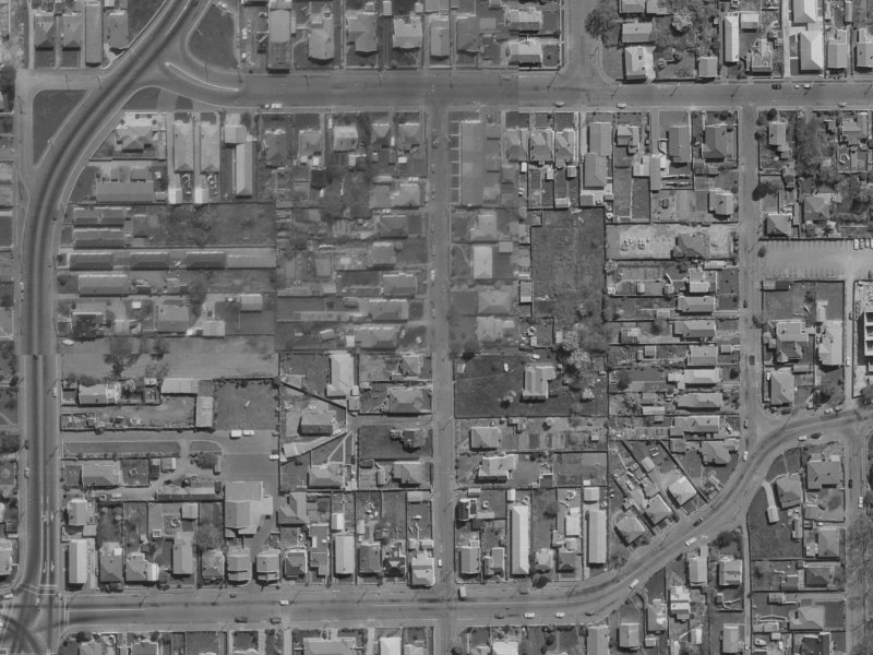 61B Perth Street from the air, 1970-1974