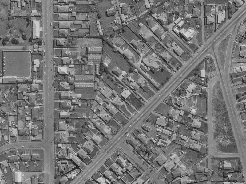 33 Wainoni Road from the air, 1970-1974