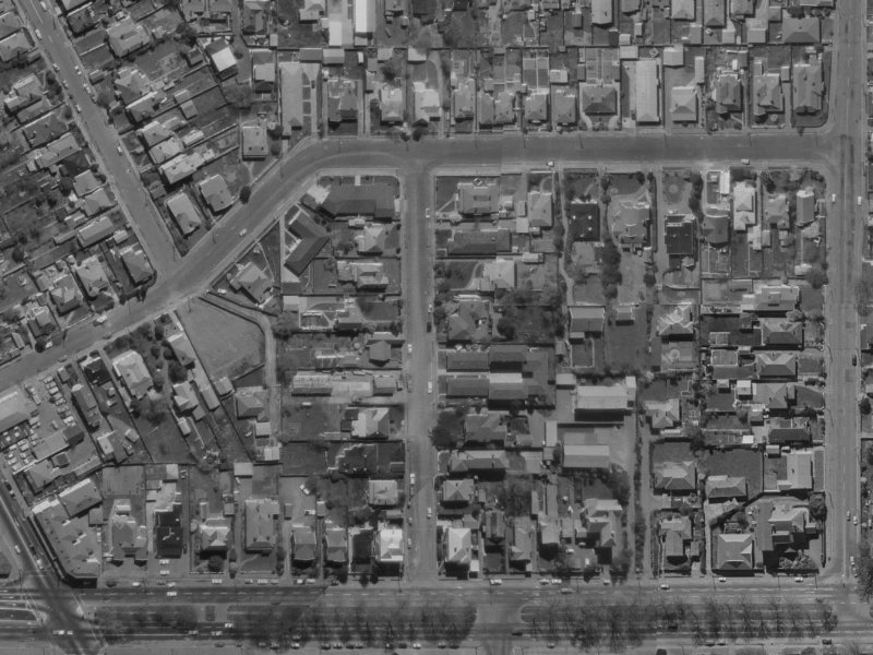 22 Stoneyhurst Street from the air, 1970-1974