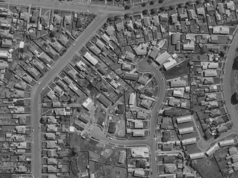 58B Keller Street from the air, 1970-1974
