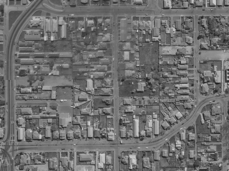 59 Perth Street from the air, 1970-1974