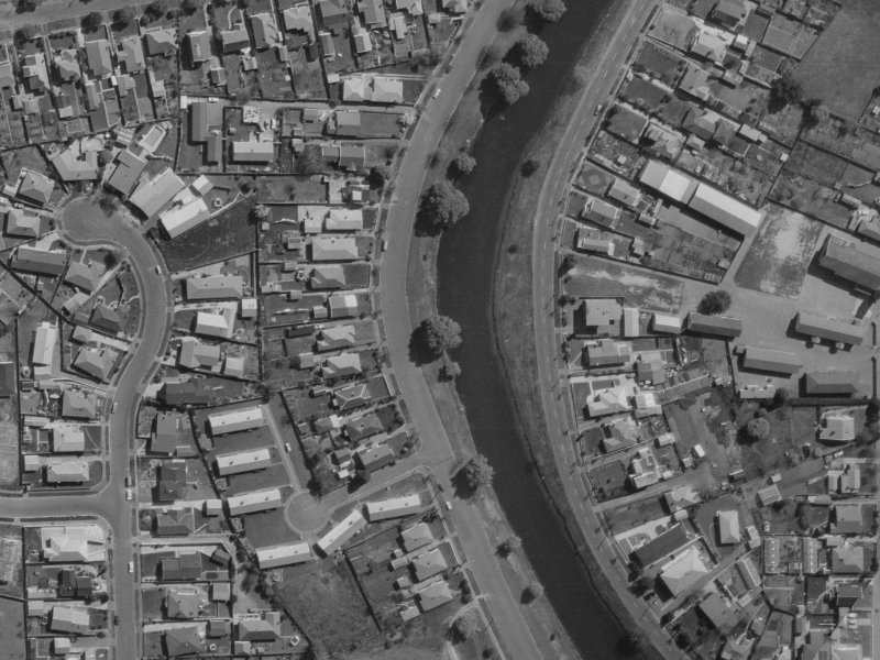 580 Avonside Drive from the air, 1970-1974