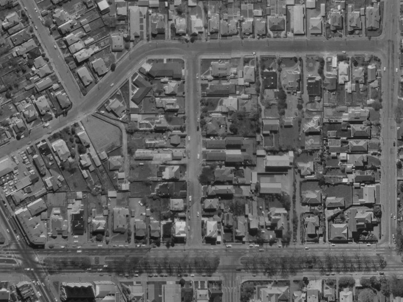Stoneyhurst Street from the air, 1970-1974