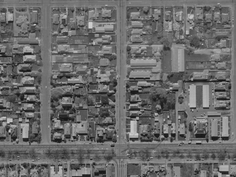 257 Bealey Avenue from the air, 1970-1974