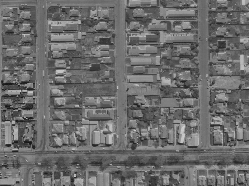 16A Geraldine Street from the air, 1970-1974