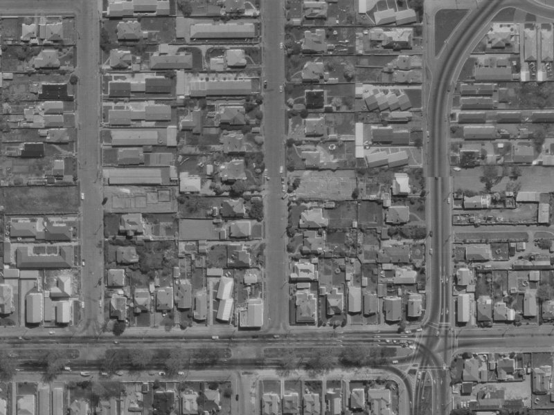 16 Champion Street from the air, 1970-1974