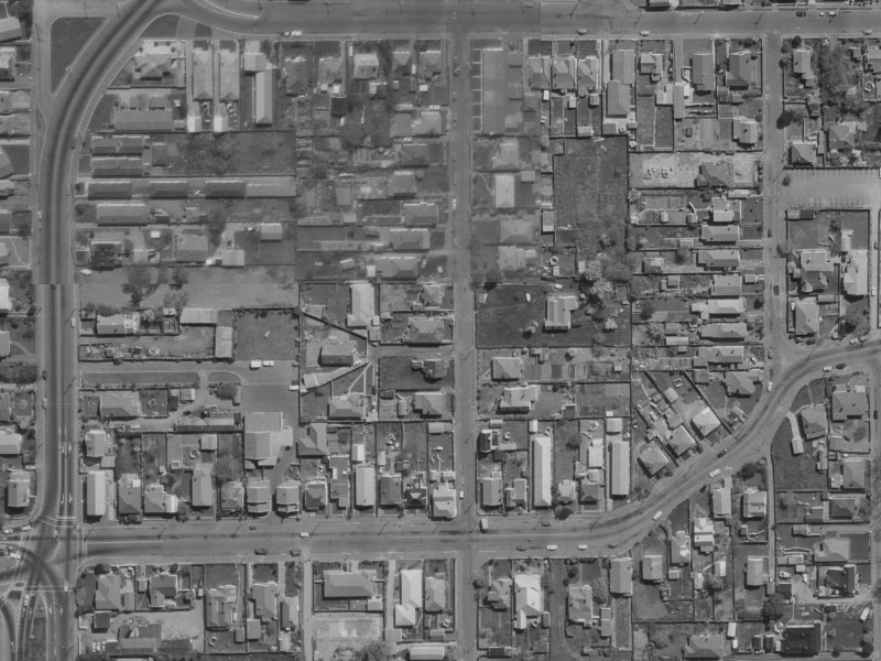 57 Perth Street from the air, 1970-1974