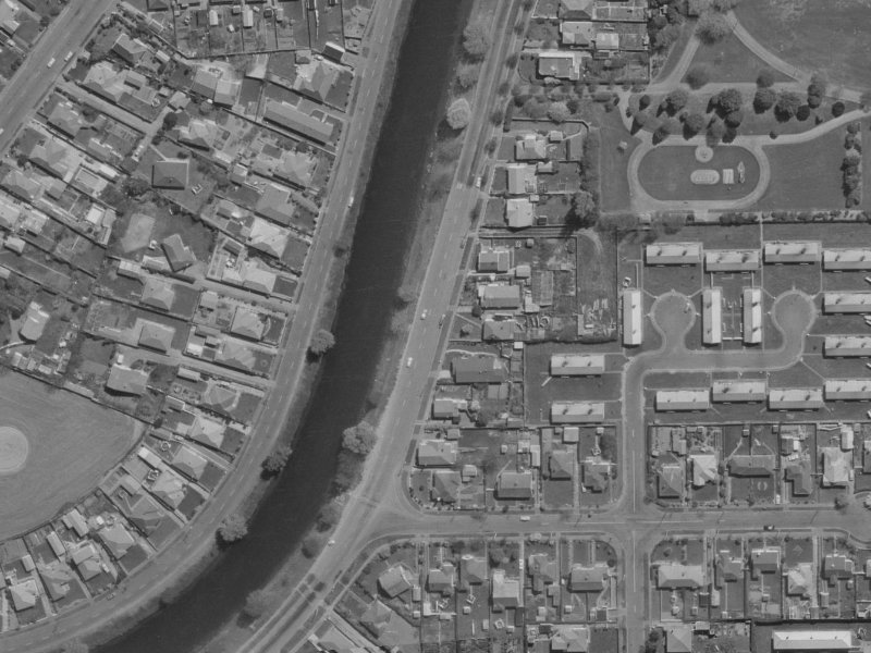 720 Avonside Drive from the air, 1970-1974
