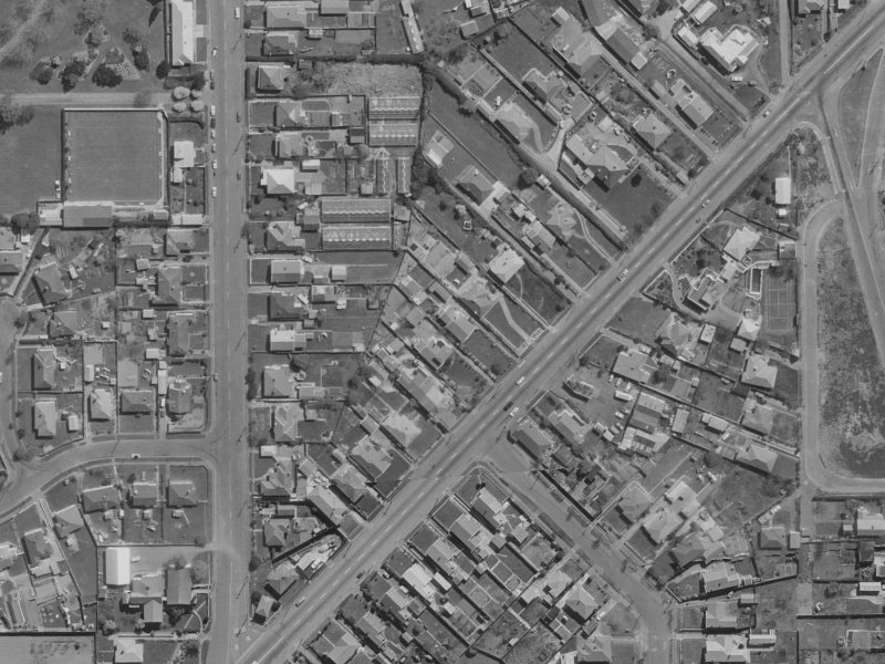 21 Wainoni Road from the air, 1970-1974