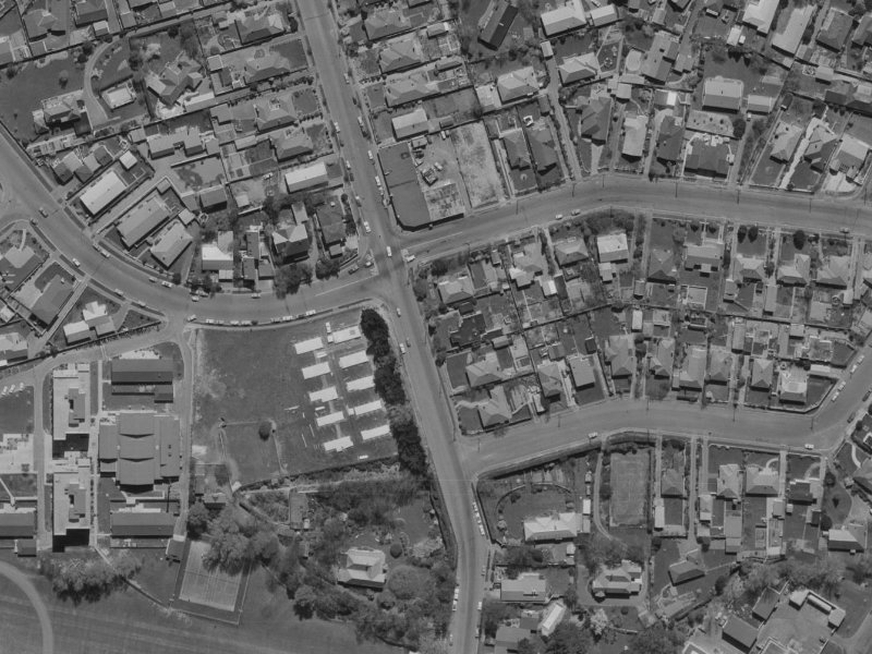 132 Ilam Road from the air, 1970-1974