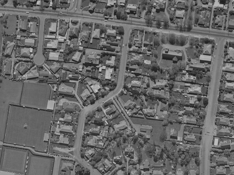 19 Makora Street from the air, 1970-1974