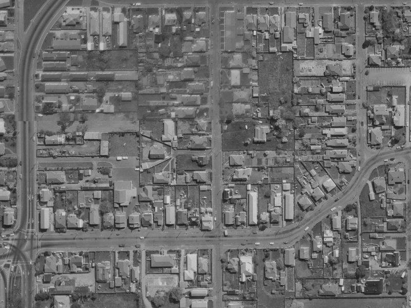 53 Perth Street from the air, 1970-1974