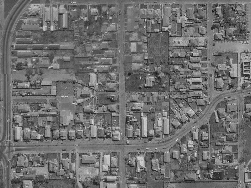 52 Perth Street from the air, 1970-1974