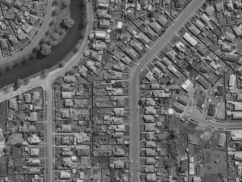35 Keller Street from the air, 1970-1974