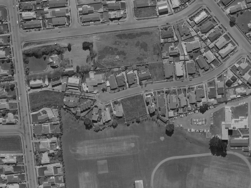 25 Newbridge Place from the air, 1970-1974