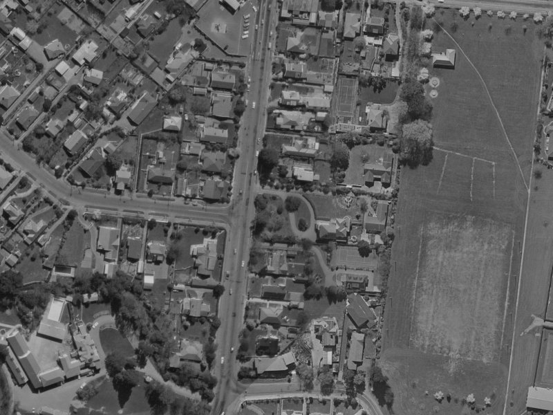 120 Clyde Road from the air, 1970-1974