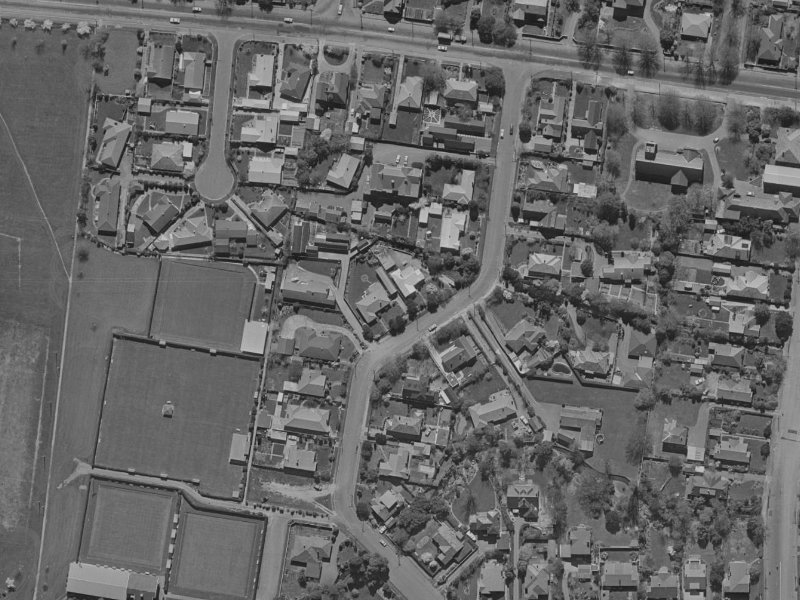 12A Makora Street from the air, 1970-1974
