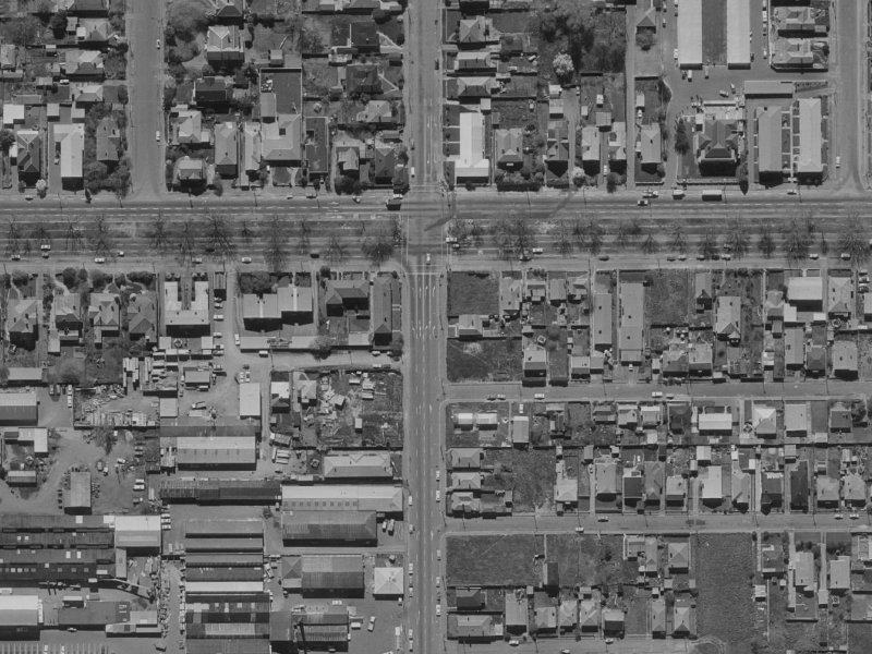 432 Madras Street from the air, 1970-1974