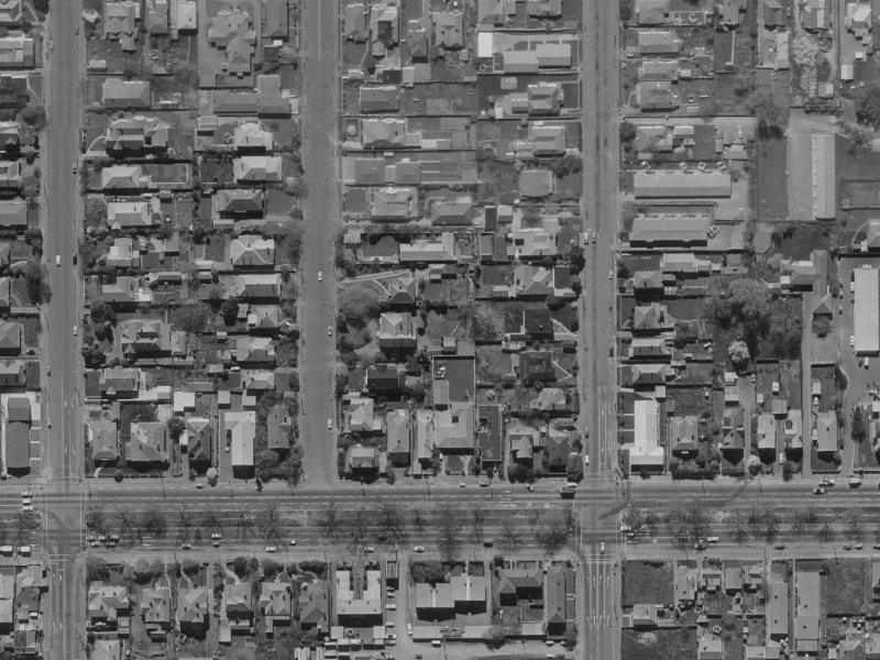 245A Bealey Avenue from the air, 1970-1974