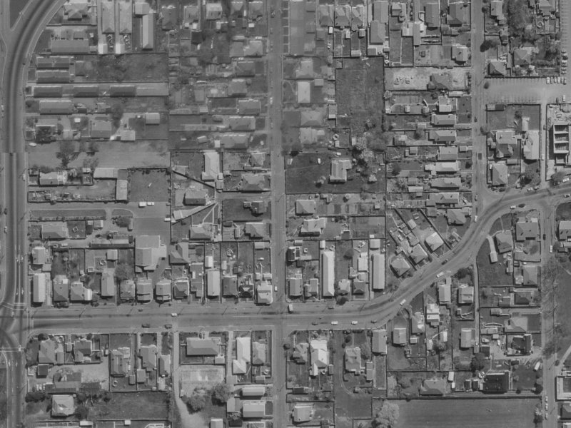 55 Perth Street from the air, 1970-1974