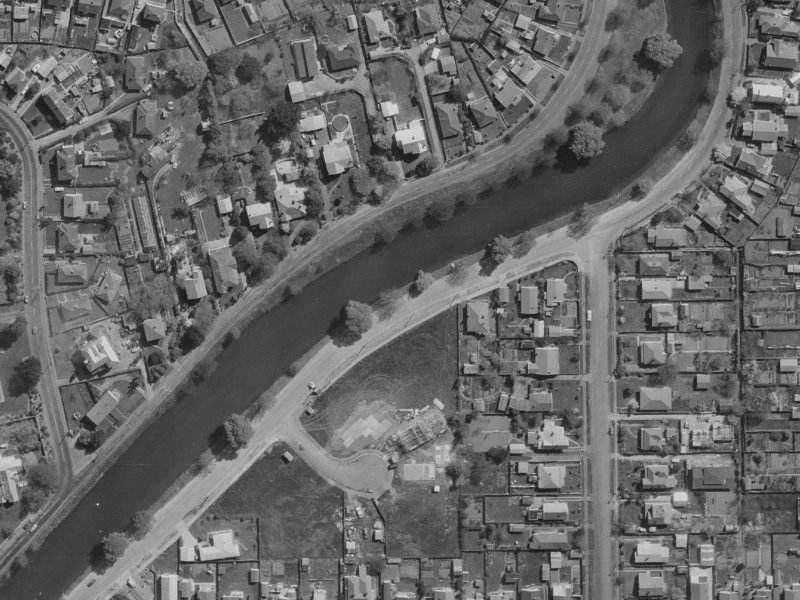252 Avonside Drive from the air, 1970-1974