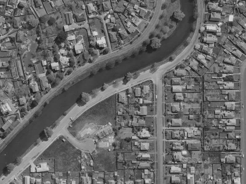 280 Avonside Drive from the air, 1970-1974
