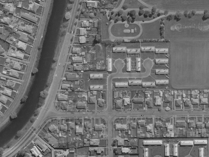 9 Mabel Howard Place from the air, 1970-1974